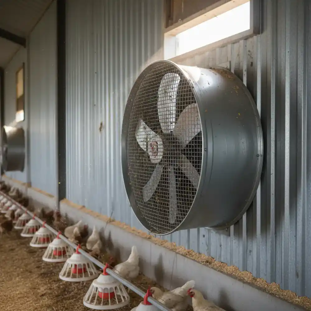 Industrial exhaust fan for poultry